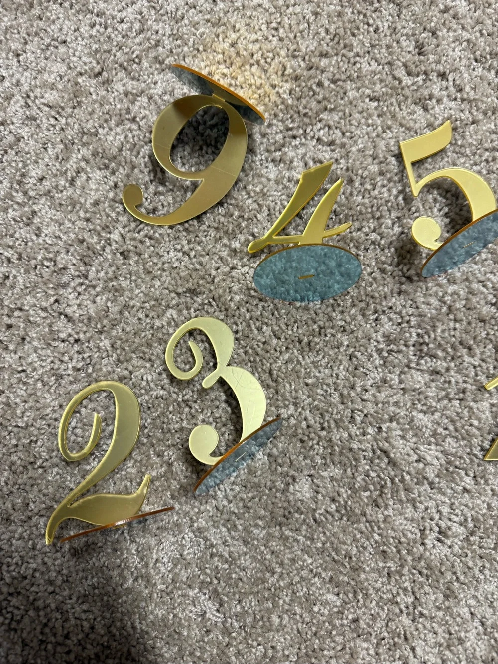 Gold Table Number Stands — Elegant Metallic Numbers